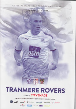 Tranmere Rovers v Stevenage Match Programme 2019-02-09